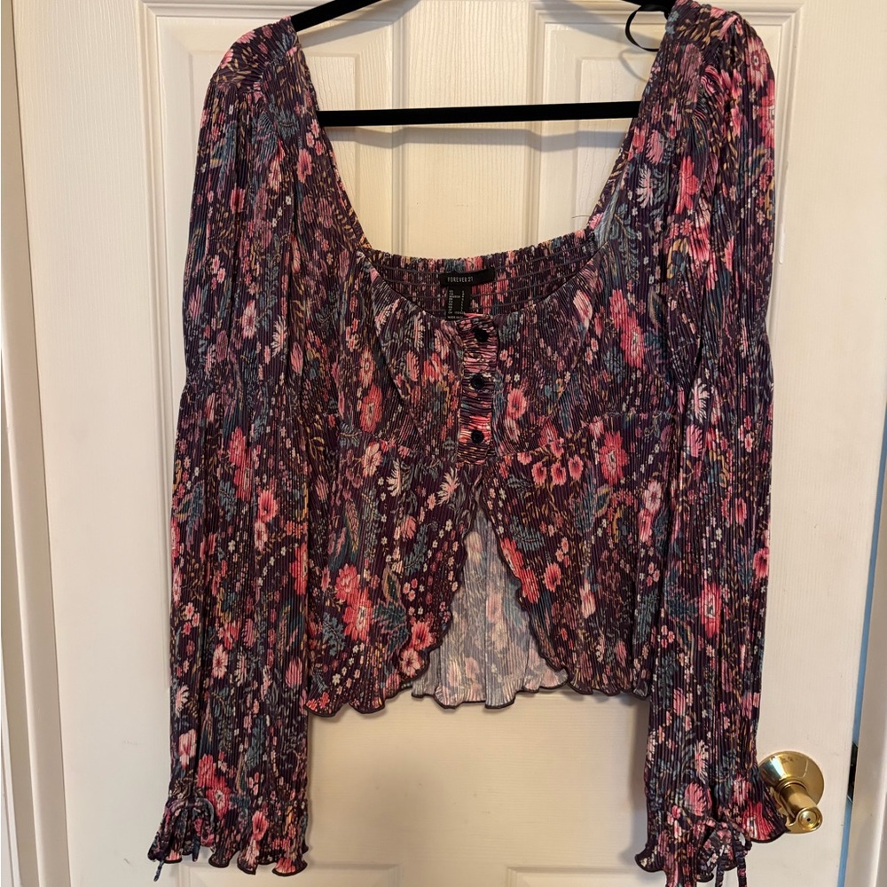 Forever 21 Multicolor Floral Blouse